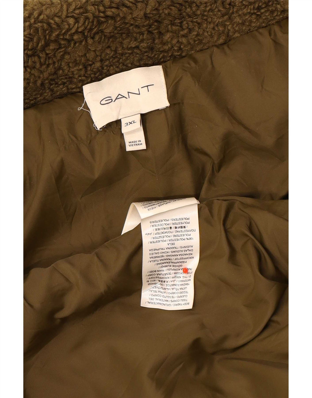 Gant Veste Polaire Homme UK 46 3XL Kaki Polyester