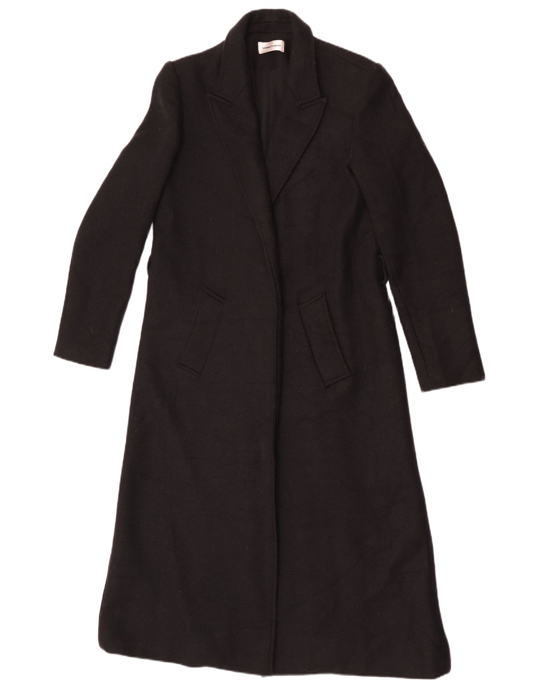 Sandro Ferrone Manteau Femme UK 12 Laine Noir Moyen