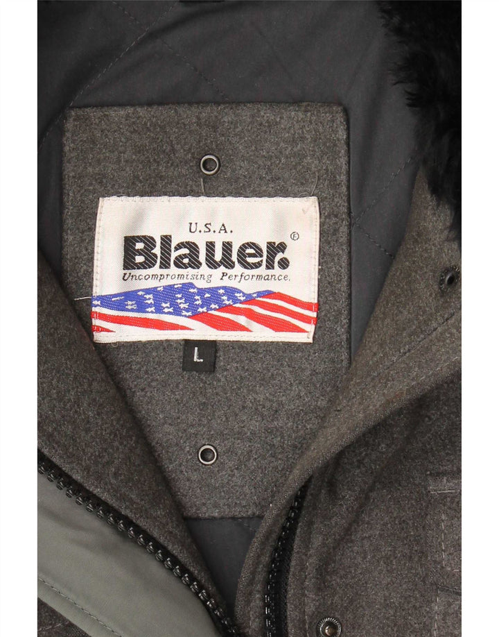 Blauer Manteau coupe-vent pour femme UK 16 Large Gris Polyester