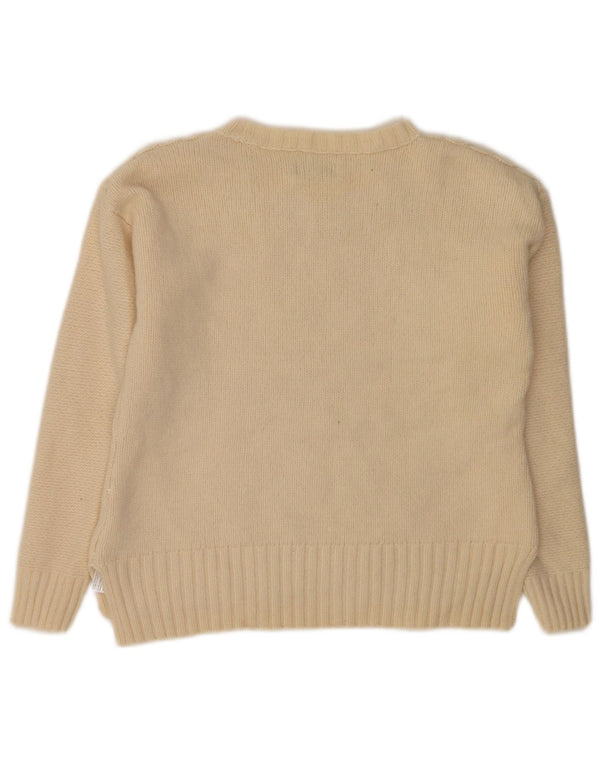 Jack Wills Pull col bateau pour femme UK 10 Small Blanc cassé
