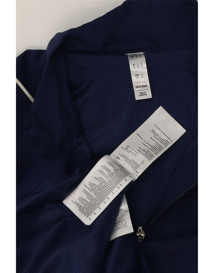 Adidas Hommes Italia Graphic Survêtement Top Veste Petit Bleu Marine Polyester