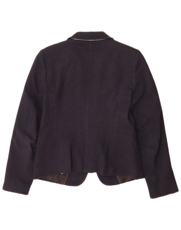 Massimo Dutti Veste Blazer 1 Bouton Femme EU 40 Coton Bleu Marine Moyen