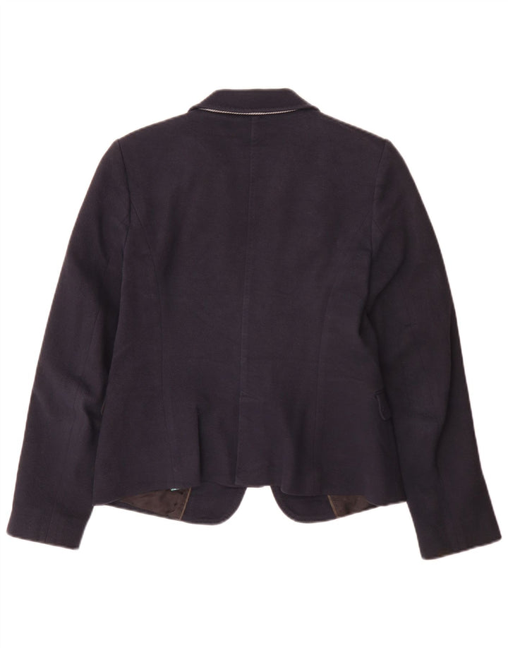 Massimo Dutti Veste Blazer 1 Bouton Femme EU 40 Coton Bleu Marine Moyen