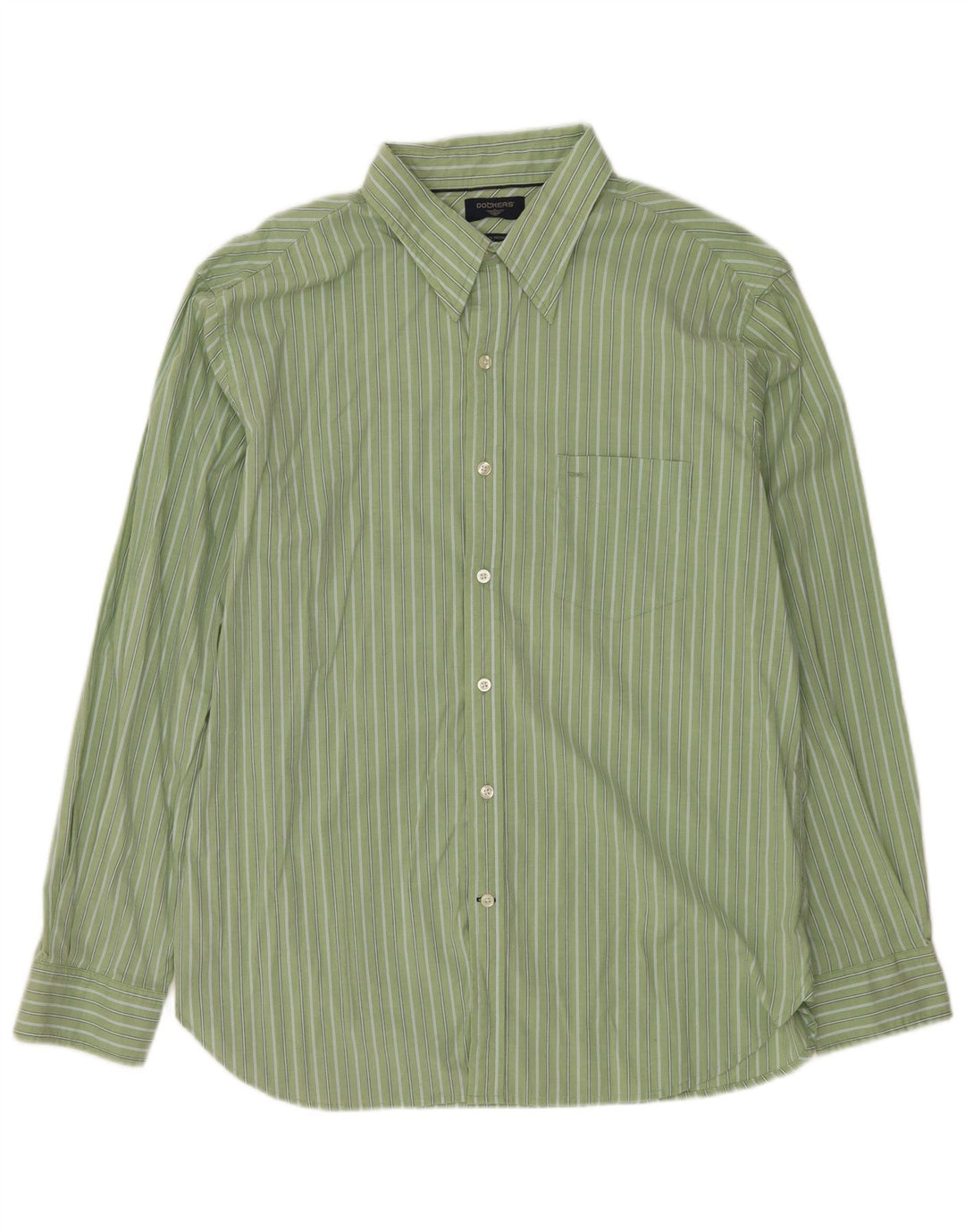 DOCKERS Chemise Homme XL Vert à Fines Rayures Coton