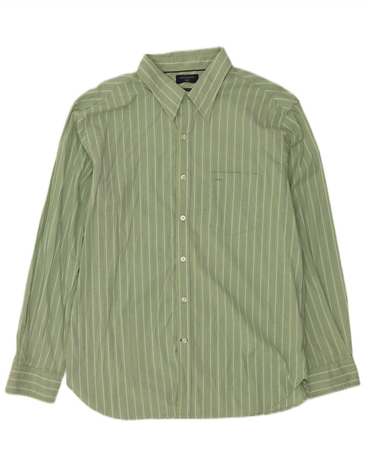 DOCKERS Chemise Homme XL Vert à Fines Rayures Coton
