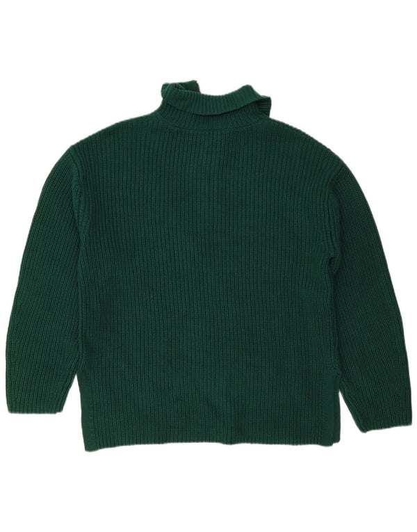 Marks & Spencer Pull Col Zippé Homme Vert Moyen Coton