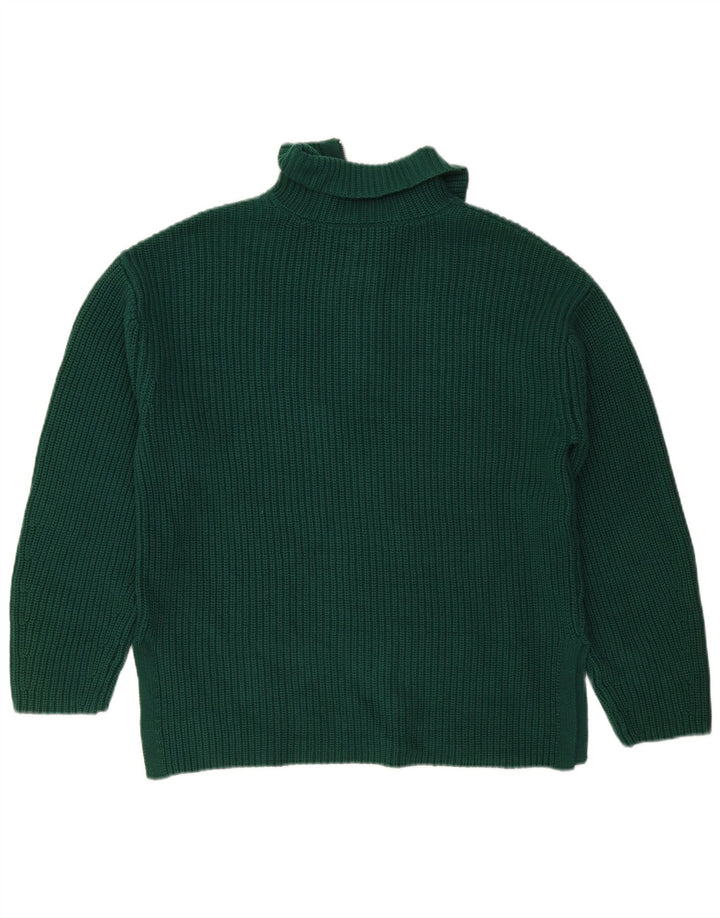 Marks & Spencer Pull Col Zippé Homme Vert Moyen Coton