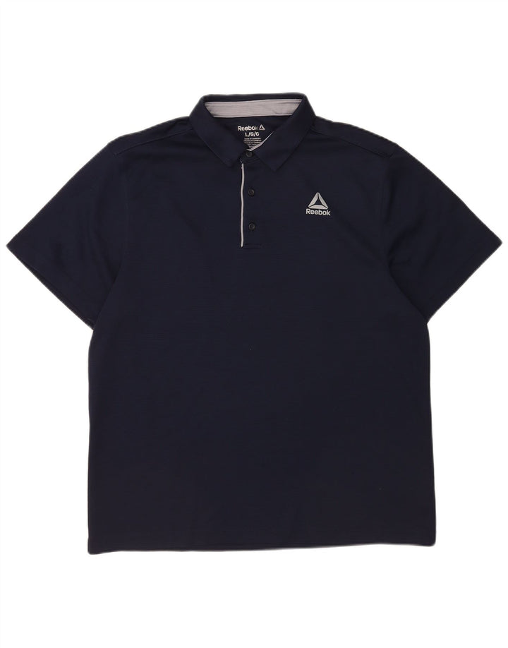 Reebok Polo Homme Grand Bleu Marine Polyester