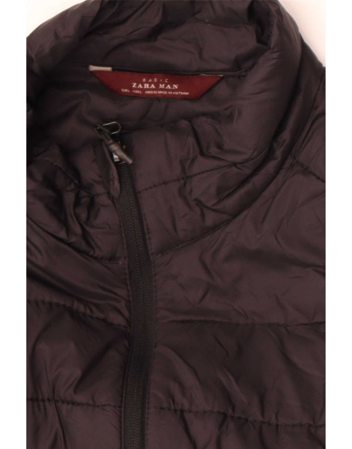 Zara Gilet rembourré pour homme UK 40 Large Noir