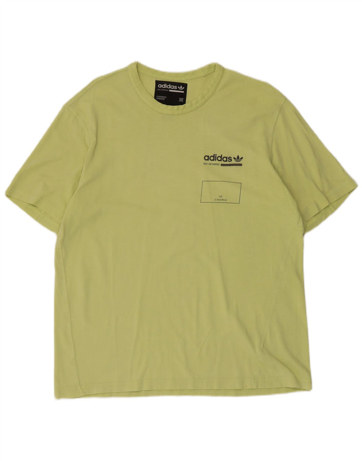 Adidas T-Shirt Homme Vert Moyen Coton