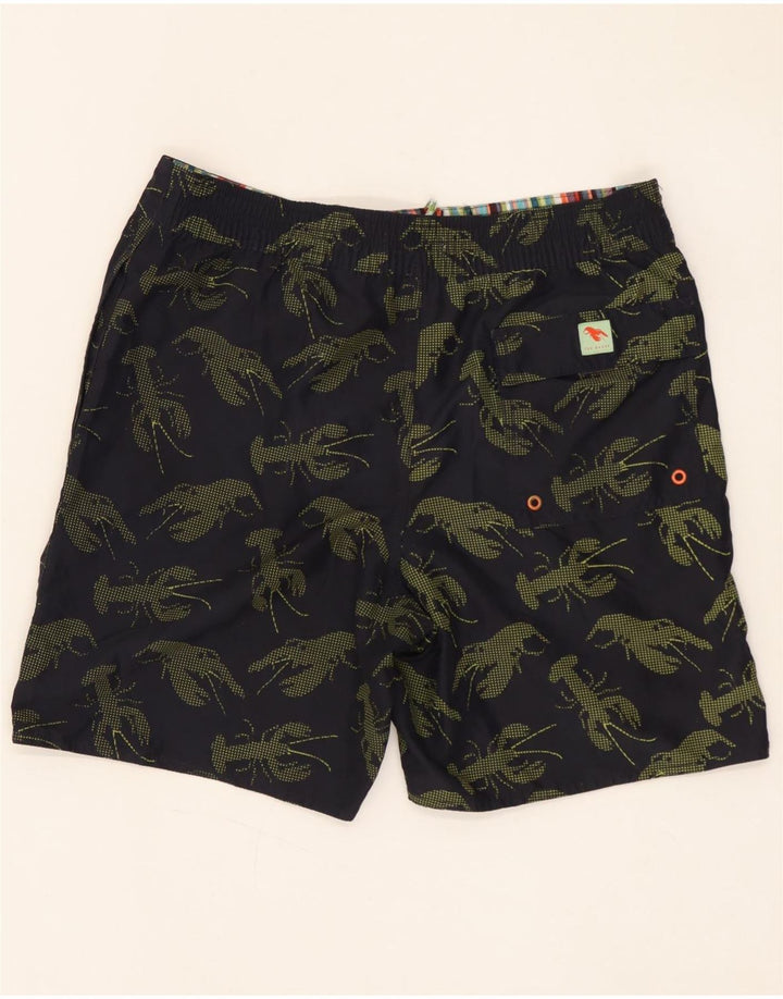 Ted Baker Short de bain à motif abstrait pour homme Taille 3 Noir moyen