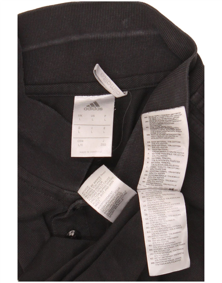 ADIDAS Polo Climalite Homme Grand Noir Coton