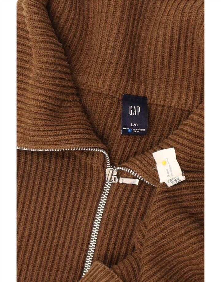 Gap Cardigan Homme Pull Large Marron Coton
