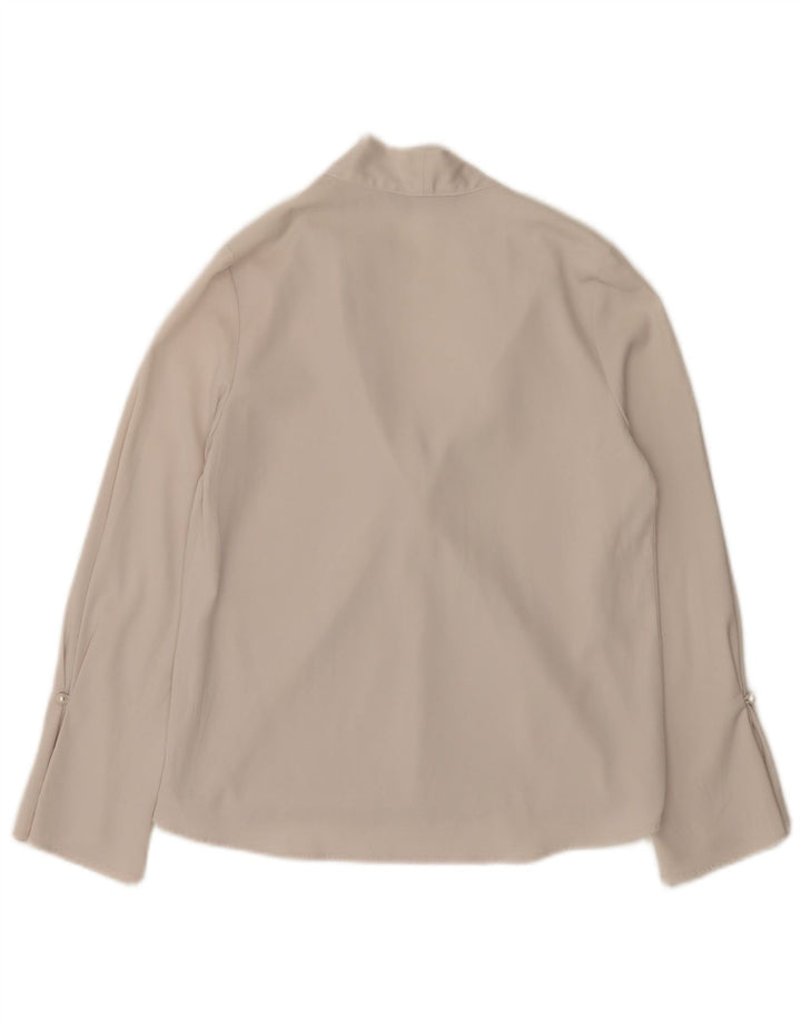 Zara Chemisier surdimensionné à manches longues pour femme UK 6 XS Blanc