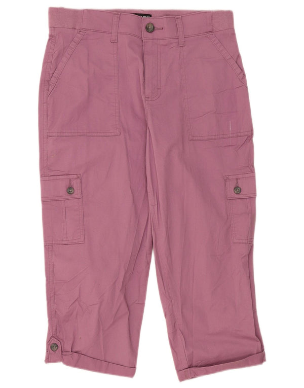 Lee Pantalon cargo Capri coupe décontractée pour femme US 8 Medium W32 L21 Coton rose