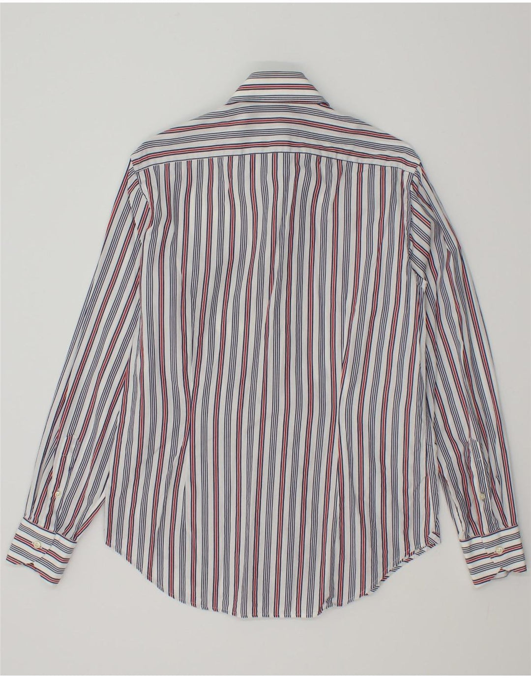 EGON FURSTENBERG Mens Shirt Size 38  15 Medium Navy Blue Striped Cotton Vintage Egon Furstenberg and Second-Hand Egon Furstenberg from Messina Hembry 