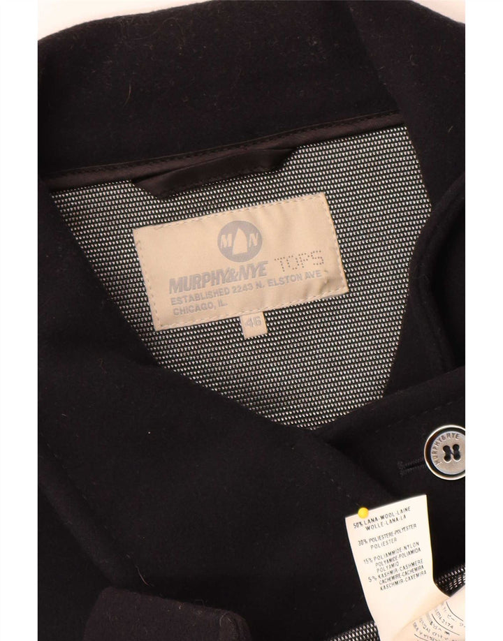 Murphy & Nye Manteau croisé pour femme IT 46 Large en laine bleu marine
