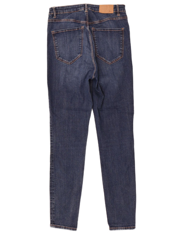 Zara Jean skinny taille haute pour femme EU 40 Medium W30 L28 Bleu Coton