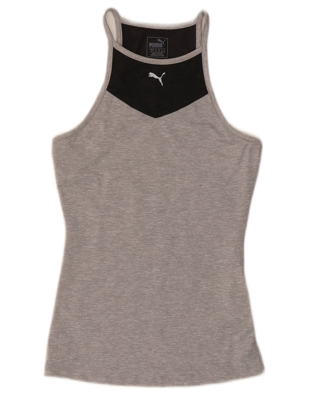 Puma Débardeur Femme UK 10 Petit Gris Colorblock Polyester