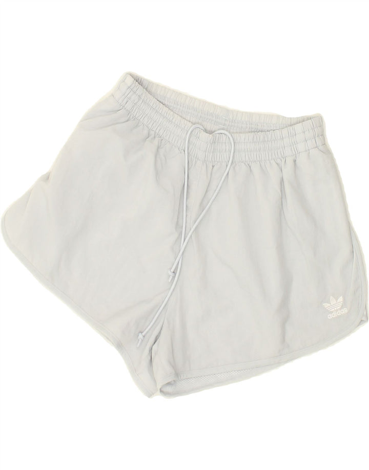 ADIDAS Womens Sport Shorts UK 8 Small Blue Polyester | Vintage Adidas | Thrift | Second-Hand Adidas | Used Clothing | Messina Hembry 