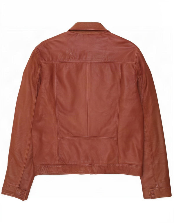 veste en cuir homme vintage UK 40 Grand Marron