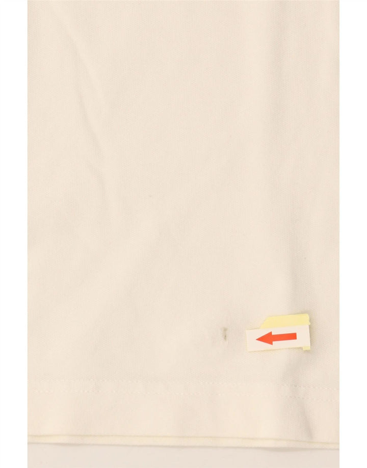 TOMMY HILFIGER Polo Femme UK 14 Medium Blanc
