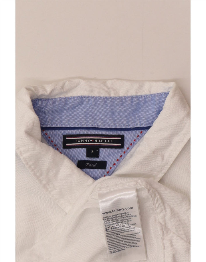 Tommy Hilfiger Chemise ajustée pour femme US 8 Coton blanc moyen