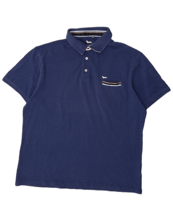 HARMONT & BLAINE Polo Homme Coupe Regular 4XL Bleu Marine Coton