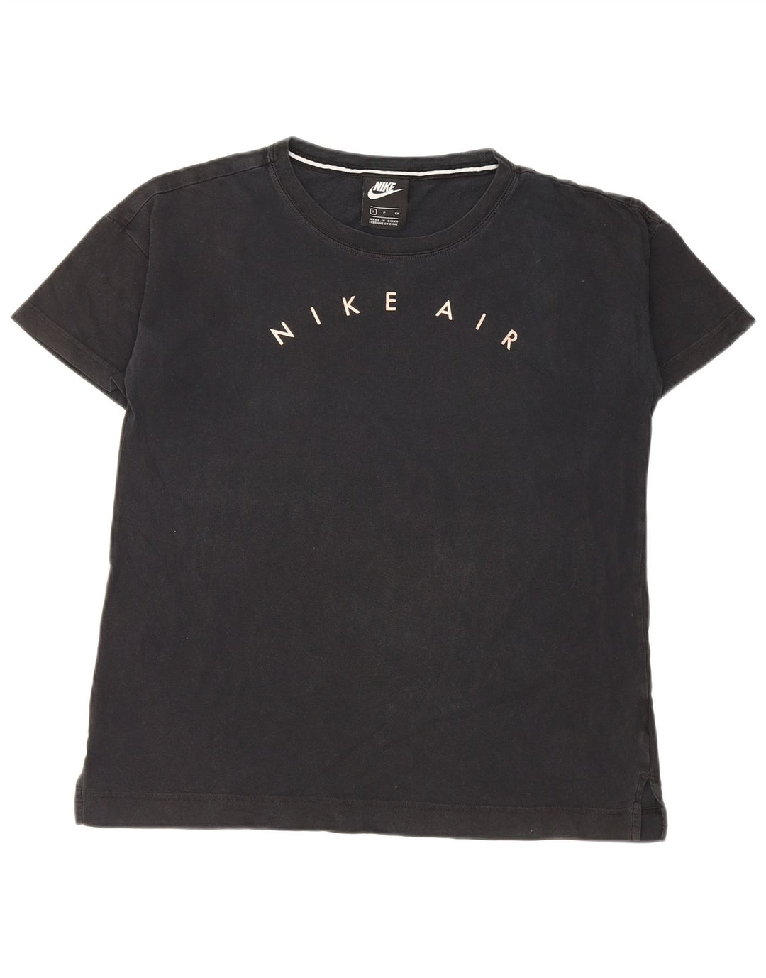 Nike T-shirt graphique pour femme UK 10 Petit Noir