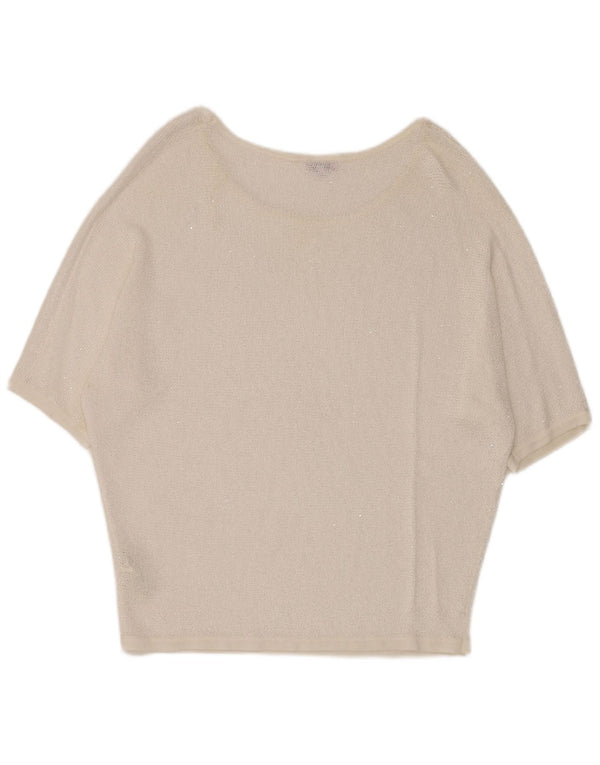 Phase Eight Pull surdimensionné à col bateau pour femme UK 14 Blanc moyen