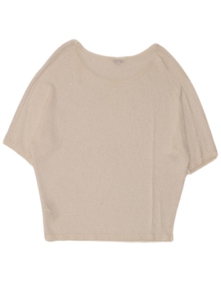 Phase Eight Pull surdimensionné à col bateau pour femme UK 14 Blanc moyen
