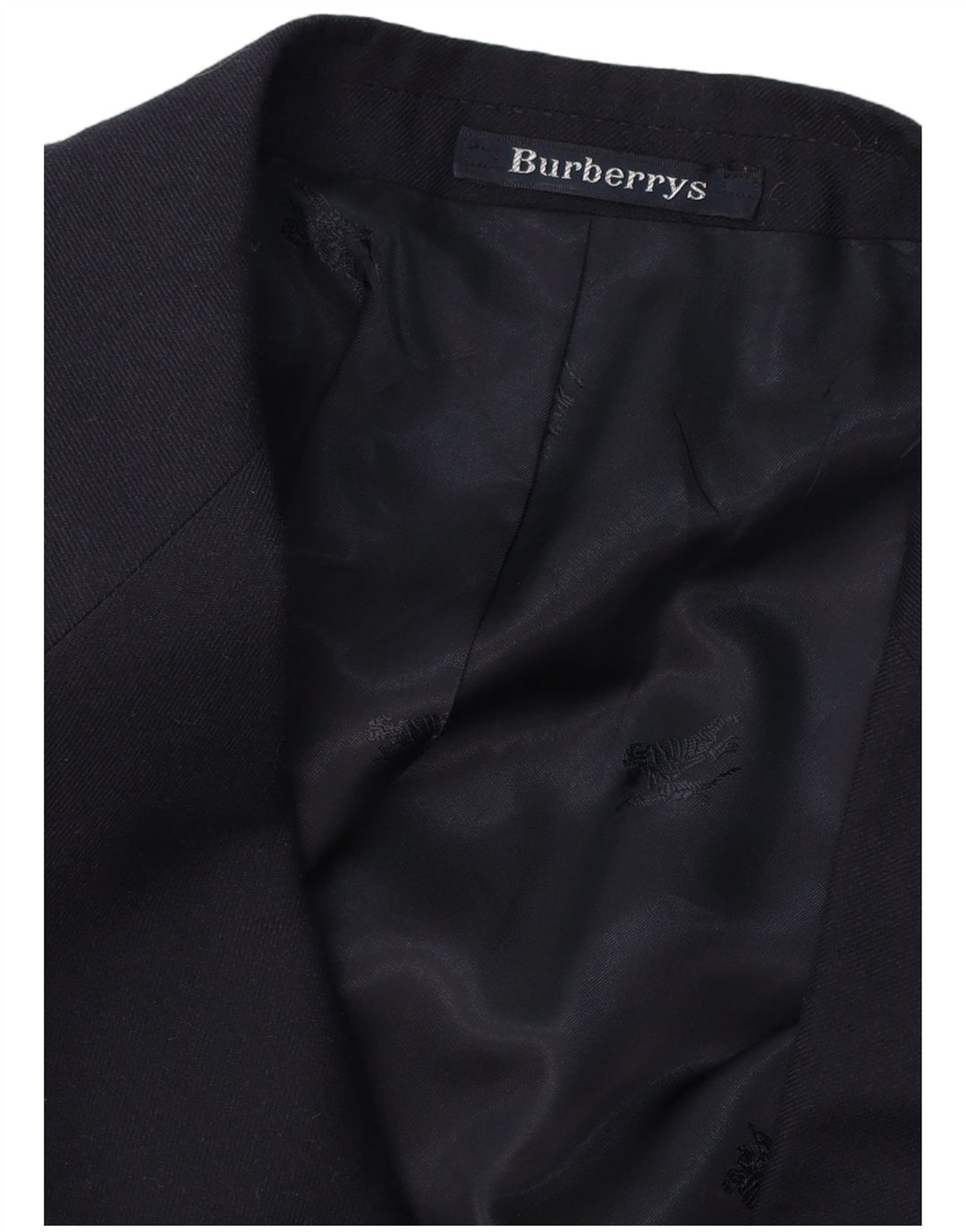 BURBERRYS Veste blazer à 2 boutons pour homme UK 40 Large Bleu marine