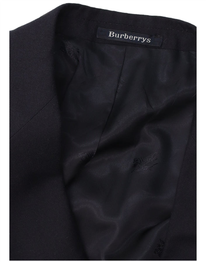 BURBERRYS Veste blazer à 2 boutons pour homme UK 40 Large Bleu marine