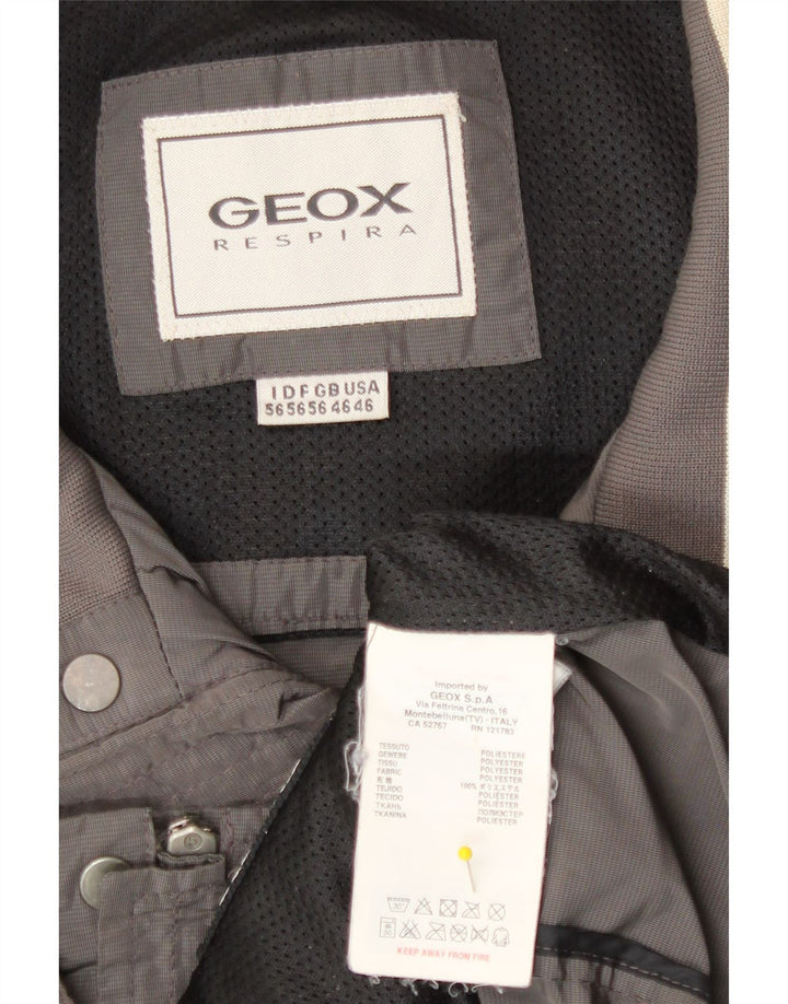 Geox Veste Bomber Homme UK 46 3XL Gris Polyester