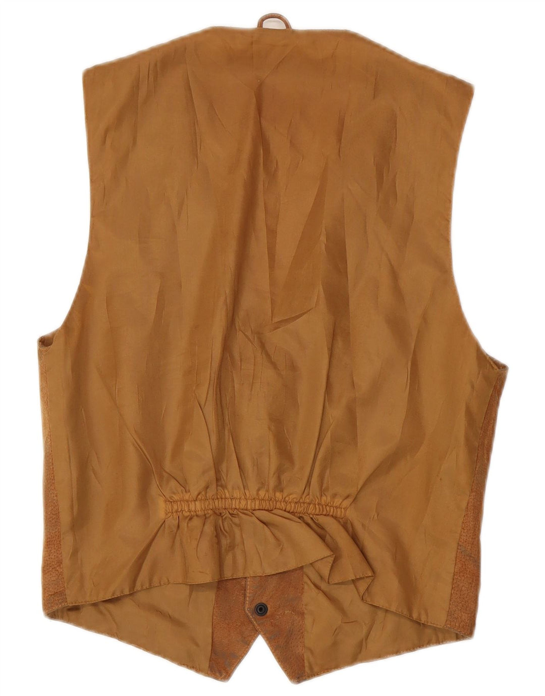 gilet femme vintage UK 12 Cuir brun moyen