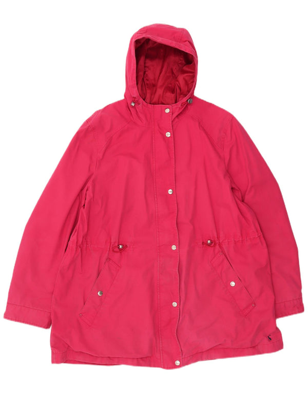 Joules Veste de pluie à capuche pour femme UK 18 XL Rose Coton
