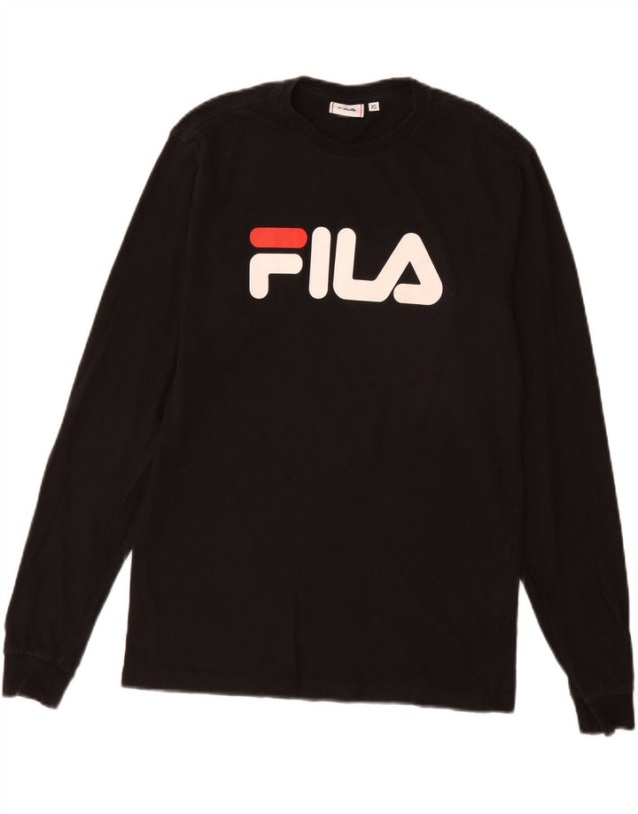 Fila Haut Graphique à Manches Longues XS Homme Noir Coton