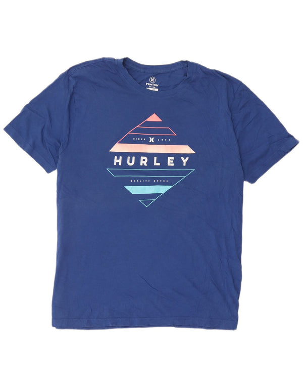 Hurley T-Shirt Graphique Homme Grand Bleu Coton