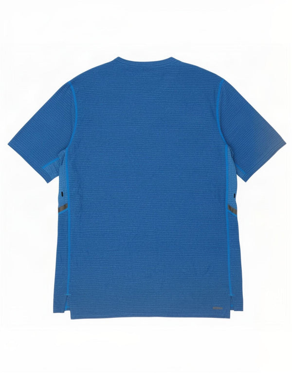 New Balance T-Shirt Homme Bleu Moyen Polyester