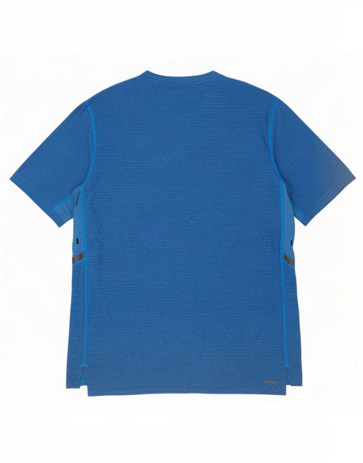 New Balance T-Shirt Homme Bleu Moyen Polyester