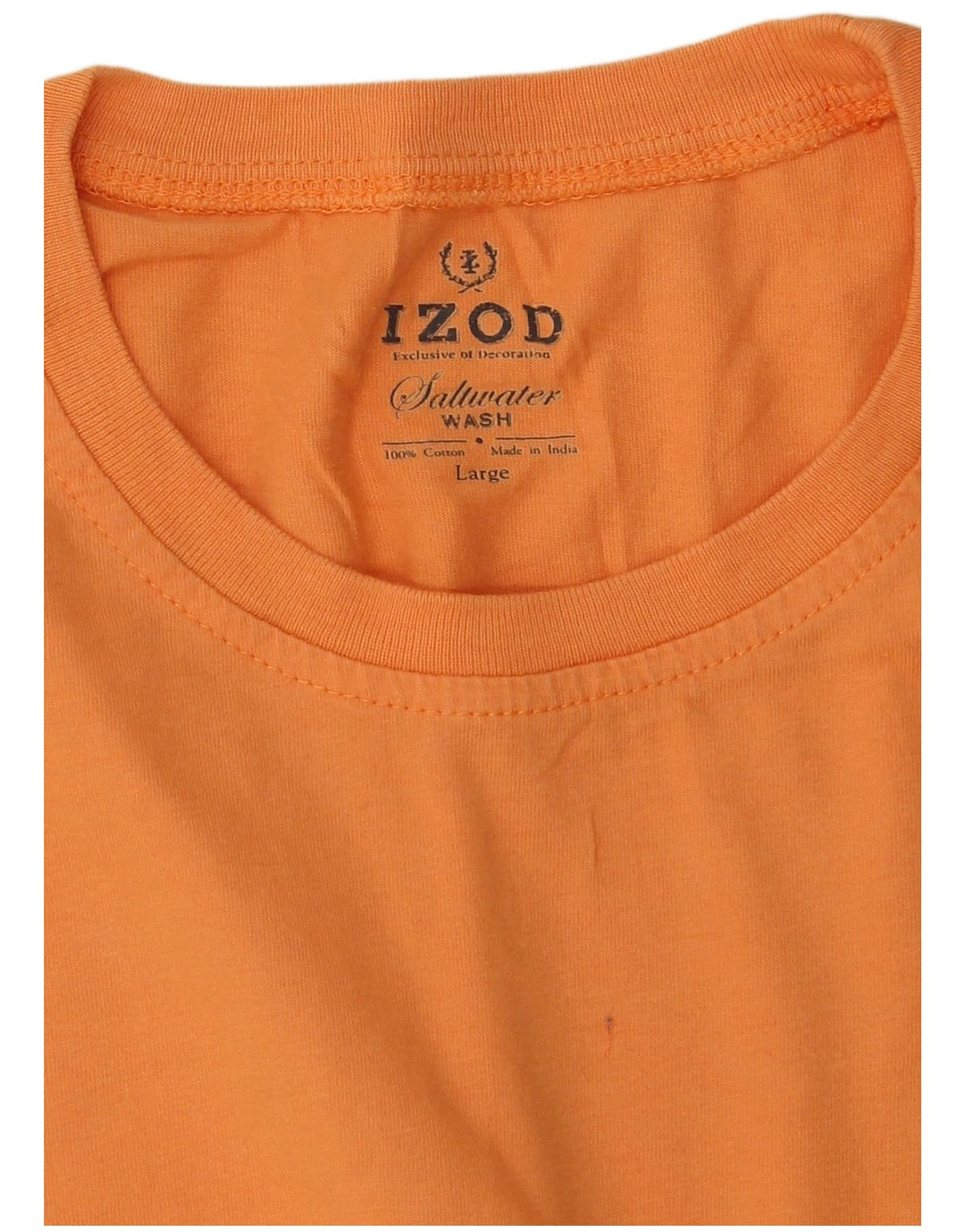 Izod T-Shirt Homme Haut Large Orange Coton
