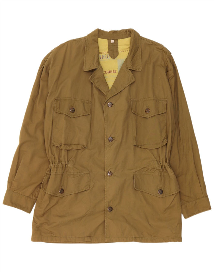 veste utilitaire homme vintage UK 40 Grand coton kaki