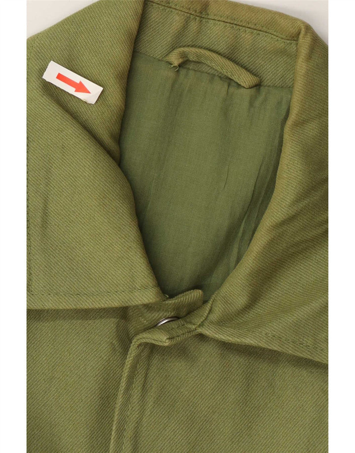 Zara Mens Bomber Jacket UK 36 Petit Vert Coton