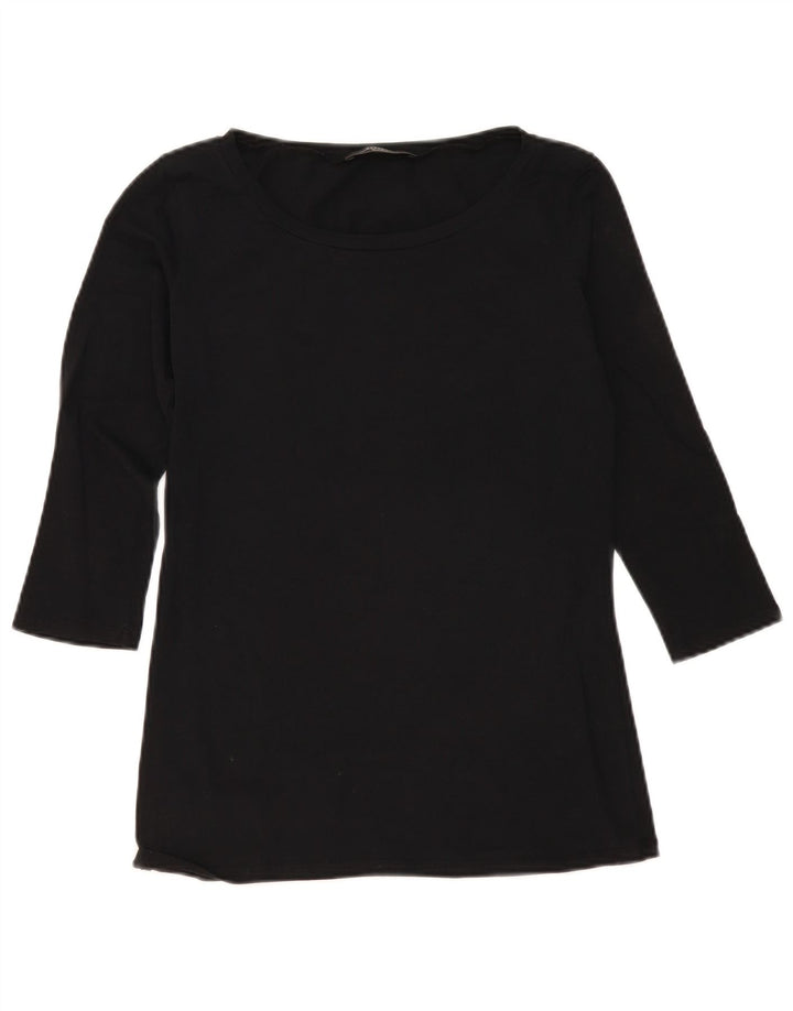 Max Mara Haut de week-end pour femme à manches 3/4 UK 12 Medium Noir