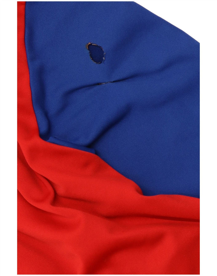 ADIDAS Pull à capuche zippé graphique pour hommes, grand bleu, polyester color block