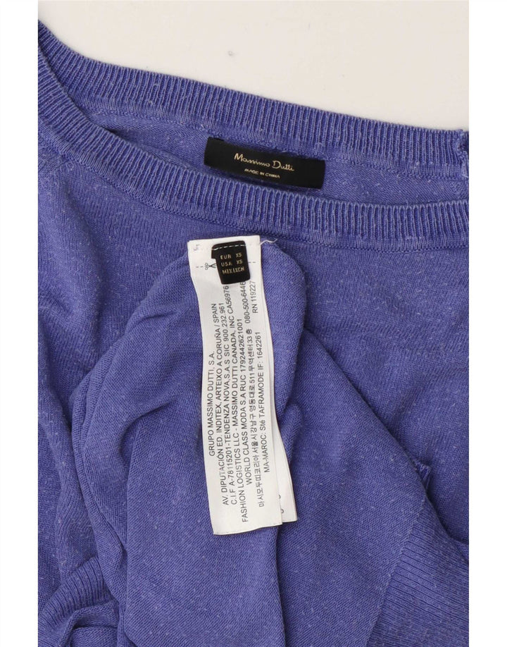 Massimo Dutti Chemisier surdimensionné pour femme UK 6 XS Bleu marine Lyocell