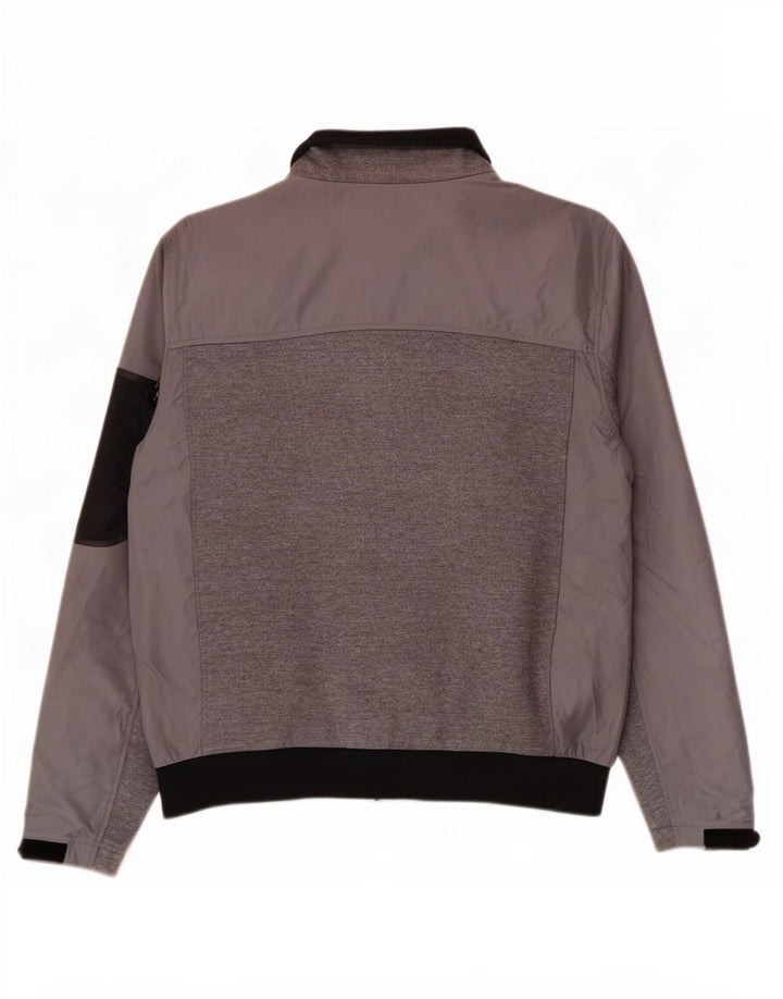 Zara Veste Bomber Homme UK 44 2XL Gris Colorblock Polyester