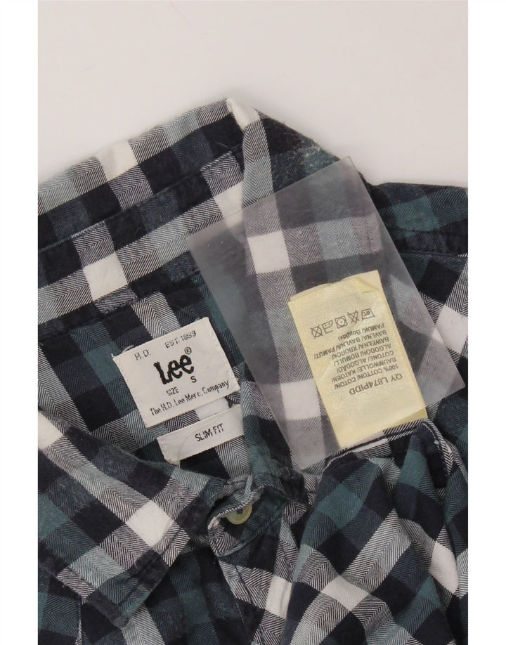 Lee Chemise Slim Fit Homme Petit Carreau Bleu Coton