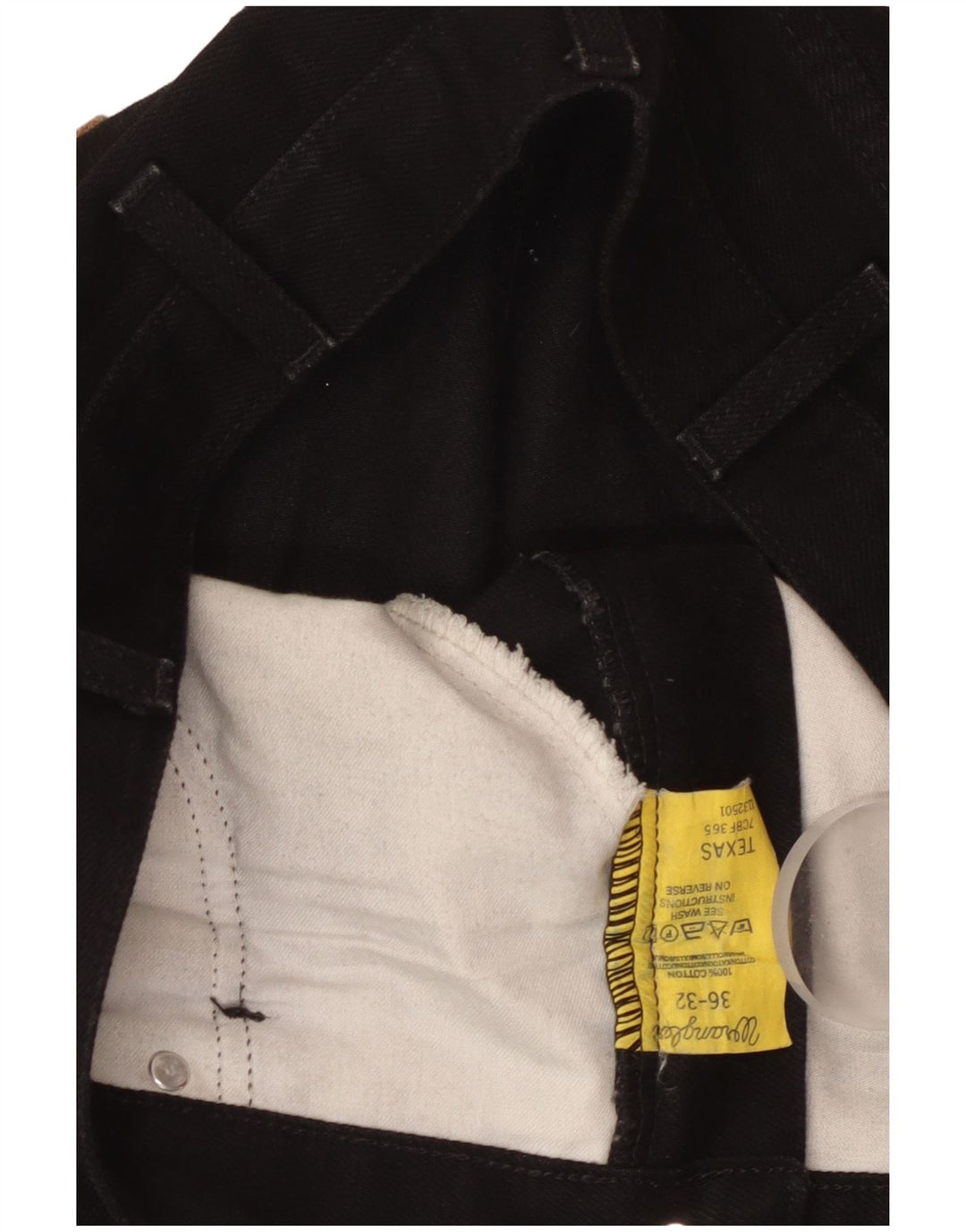 WRANGLER Jean Droit Texas Homme W36 L32 Noir Coton