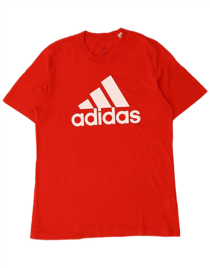 Adidas T-Shirt Graphique Homme Rouge Moyen Coton